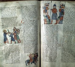 12th century bible located in the library of the Royal Collegiate Church of San Isidoro, depictin?