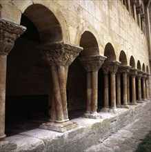 Monastery of Santo Domingo de Silos, detail of one of the galleries of the cloister.