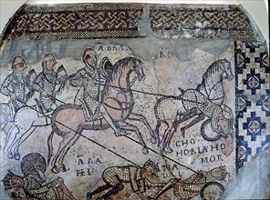 Abraham defeating the Elamites, mosaic on the walls of the ambulatory of the church of San Evasio?