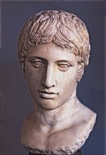 Bust, a copy of an original by Polykleitos.
