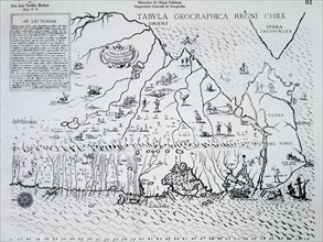 Map of Chile made by the Jesuit Alonso de Ovalle in 1646.
