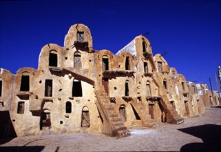 View of the Ksar Oules Soultane, an old palace which is used as a hotel.