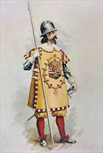 Reign of Philip IV, pikeman Uniform from the Coronelia of the King's Guard, 1634-1662.