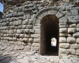 Roman Theatre of Mérida, lintel arch with access to the seats of the stands or Cavea.