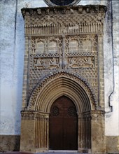 Façade of the Church of Santa Maria de la O in Sanlucar de Barrameda (Cadiz).