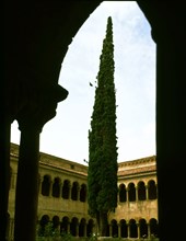 Detail of the cloister of the Monastery of Santo Domingo de Silos.