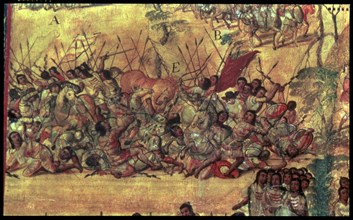 Battle in the city of Cholula (oct.1519) between the Spanish and their Indian allies against the ?