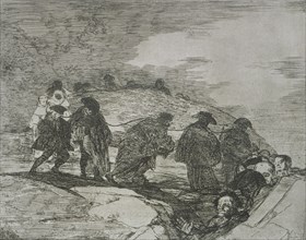 The Disasters of War, a series of etchings by Francisco de Goya (1746-1828), plate 70: 'No saben ?