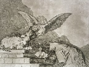 The Disasters of War, a series of etchings by Francisco de Goya (1746-1828), plate 73: 'Gatesca p?