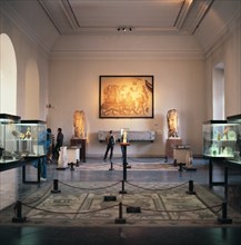 Interior of a room of the National Archaeological Museum in Madrid.