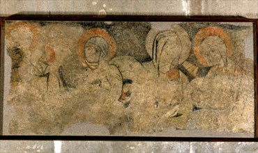 'Holy women', fragment of the mural painting from the apse of the church of St. Peter ad Vincula?