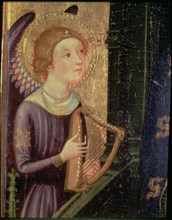 Altarpiece of the Virgin of Abella de la Conca, detail of a musician angel.