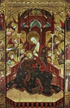 'The Virgin of milk with musical angels', central Painting of an altarpiece from the church of S?