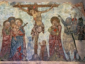 'Calvary', c. 1330 - 1350, wall Painting in the chapel of St. Thomas of the Old Cathedral of Lle?