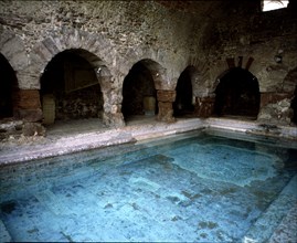 Interior of the Roman Baths of Caldes de Montbui.