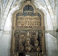 Detail of the altarpiece of the Piety, attributed to Felipe Vigarny, in the Church of San Pablo i?
