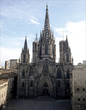 Façade of the cathedral, begun in 1298, between 1317 and 1338 the works were managed by Jaume Fer?