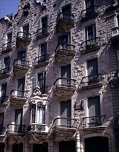 Detail of the façade of the house 'Can Calvet', at Caspe Street in Barcelona, 1898-1900, designed?