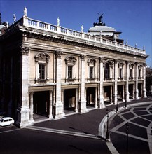 Palace of the Capitoline Museum in Piazza Campidoglio.