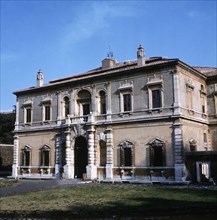 Façade of Villa Julia in Rome, work by Bartolomeo Ammannati (1511 - 1592).