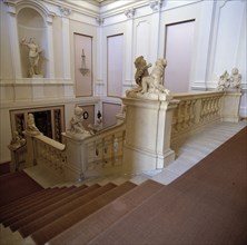 Royal Palace of Riofrio, staircase detail.