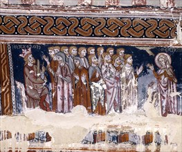 Chapel of Santa Maria del Monte of Liesa, scene of the martyrdom of St. Catherine, painting besid?