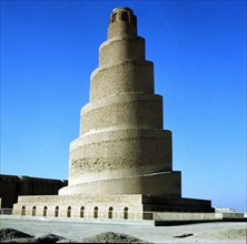 Spiral minaret called El-Malwya (50m high), belonging to the Friday Mosque of Samarra in Iraq.