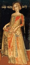 Saint Elizabeth', detail of the paintings by Ferrer Bassa, frescoes preserved in the chapel of Sa?