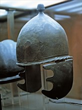 Etruscan helmet.