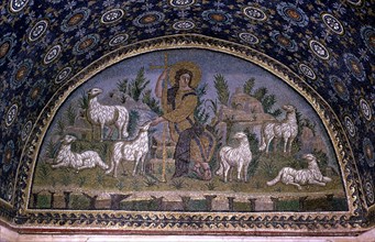 Mosaic of the Good Shepherd, in the Chapel of San Lorenzo in the Mausoleum of Galla Placidia at R?