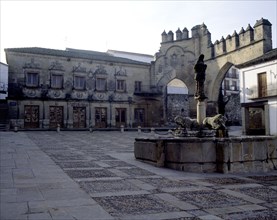 Ubeda (Jaen), view of the façade of the building of the Antiguas Escribanías. At right, the Jaén ?