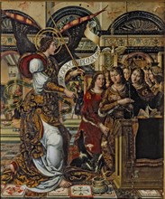 'The Annunciation', panel Painting attributed to the Master of Sigena.