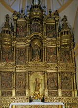 Altarpiece of the Rosary in the Church of Santa Maria de Agramunt (Lleida), framed in gold, it pr?