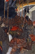 'Israeli crossing the Red Sea', detail of soldiers, altarpiece of the church of San Sebastian de?