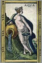 'Water', coloured engraving from the book 'Le Theatre du monde' or 'Nouvel Atlas', 1645, created?