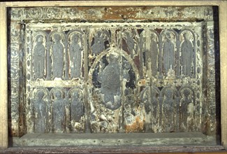 Front with the symbols of the evangelists and the apostles, from Esterri de Cardós in Pallars Sob?