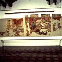 Mural with the camp of James I, and the conquest of the city of Majorca, from the Aguilar Palace ?