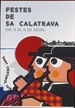 Advertising poster 'Festes de Sa Calatrava' by San Cristobal, in 1976 - Festivity of the old dist?