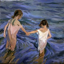 'Kids at Sea', Oil, 1909 Joaquin Sorolla.