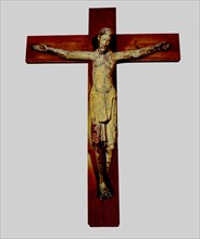 Carving of crucified Christ from Sant Pere de Ripoll, early 13th century.