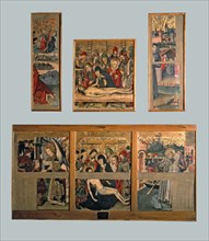 Predella and top side tables of the 'Altarpiece of Saint Bernardino and the guardian angel', 1462?
