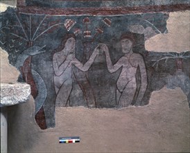 'Adam and Eve', wall Painting from the church of Sant Sadurní d'Osormort (Osona).