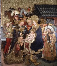 The Epiphany', painting on table from the church of the Blood of Alcover, painted by Jaume Ferrer?