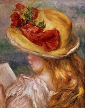 'Girl reading', 1898, by Auguste Renoir.