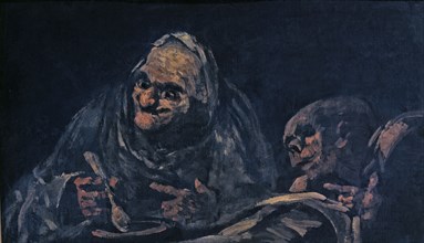 Two old men eating soup' by Goya.