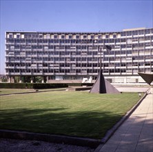 UNESCO building in Paris, designed by Bernhard Breuer and Zehrfuss Marcer in collaboration with P?
