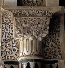 Detail of a capital in the Alhambra, Granada.