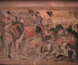 Battle of Las Navas de Tolosa (1212), mural Painting in the choir of Church of the the Royal Mona?
