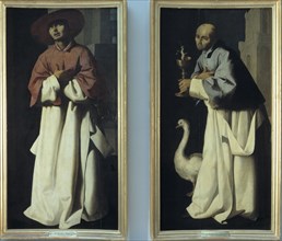 'Blessed Nicholas of Albergati' (left) and 'St. Hugh of Lincoln', from the Carthusian monastery ?