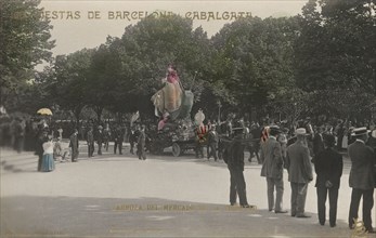 Floats Parade in the Ciutadella Park, Barcelona, 1910.